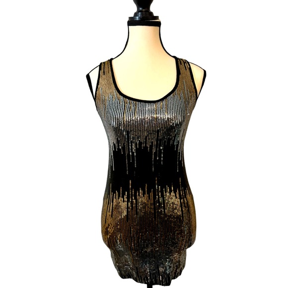 GUESS Sequin Bodycon Women’s Halter Dress Sz0 - Picture 1 of 9